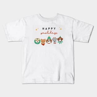 Happy Pawlidays Kids T-Shirt